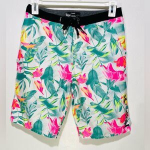 Hurley boardshorts swimming colorful floral pocket beach men’s 20/30